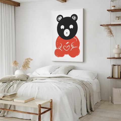 Obraz - Zamyślony miś (1-częściowy) pionowy 20x30 Akustyczny
