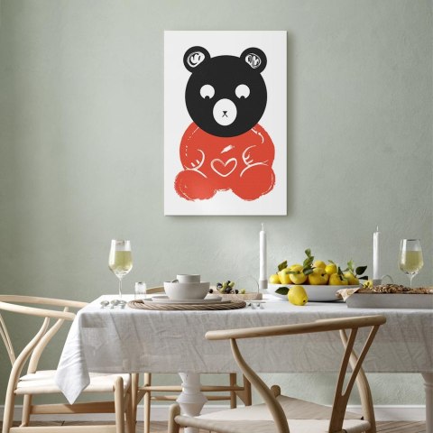 Obraz - Zamyślony miś (1-częściowy) pionowy 20x30 Premium Print