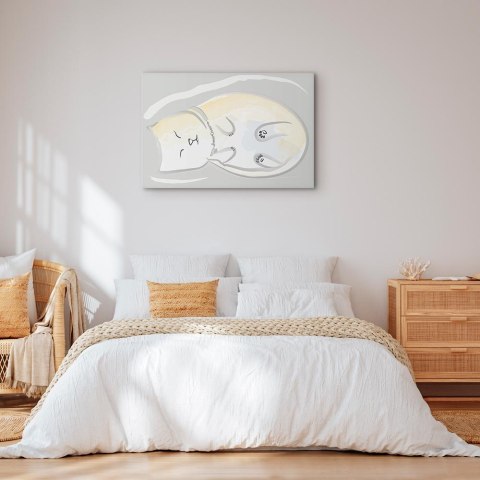 Obraz - Śpiący kotek (1-częściowy) pionowy 30x20 Premium Print