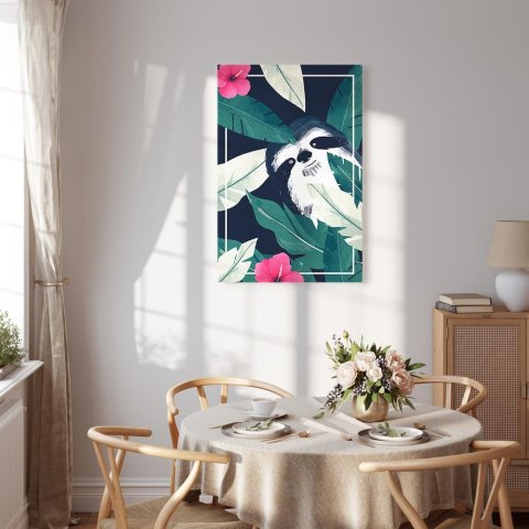 Obraz - Leniwiec w tropikach (1-częściowy) pionowy 20x30 Akustyczny