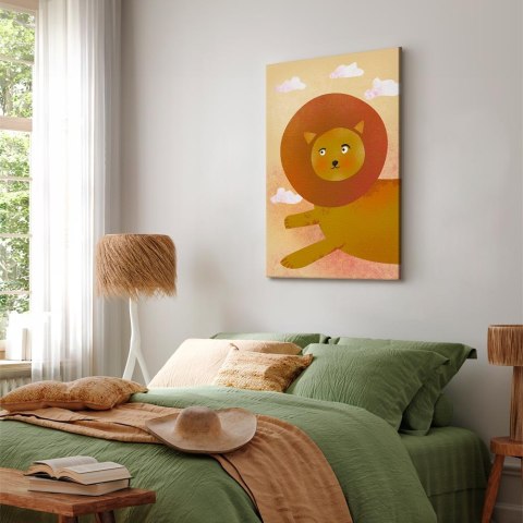 Obraz - Lwia zabawa (1-częściowy) pionowy 20x30 Na płótnie włoskim