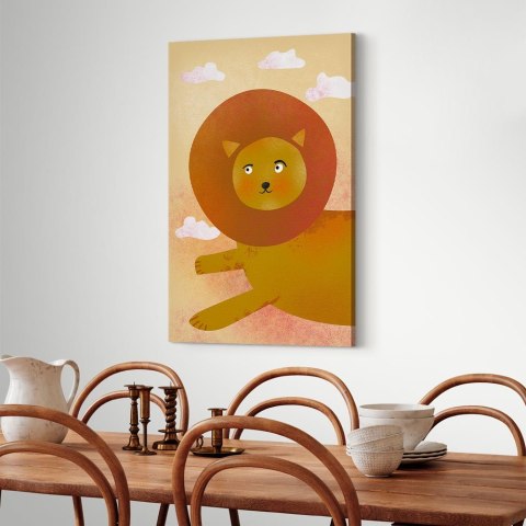 Obraz - Lwia zabawa (1-częściowy) pionowy 20x30 Premium Print