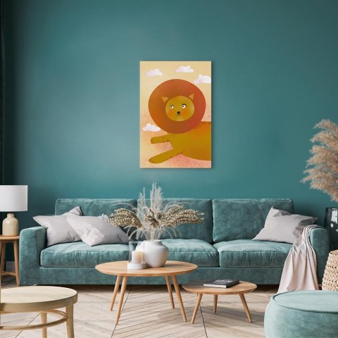 Obraz - Lwia zabawa (1-częściowy) pionowy 60x90 Standard