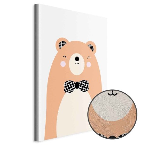 Obraz - Miś w muszce (1-częściowy) pionowy 20x30 Premium Print