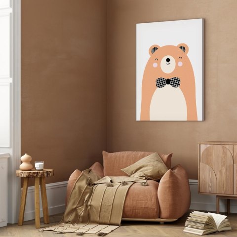 Obraz - Miś w muszce (1-częściowy) pionowy 20x30 Standard