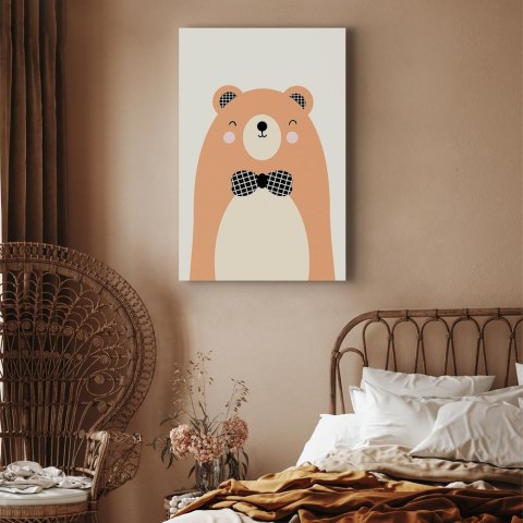 Obraz - Miś w muszce (1-częściowy) pionowy 20x30 Standard