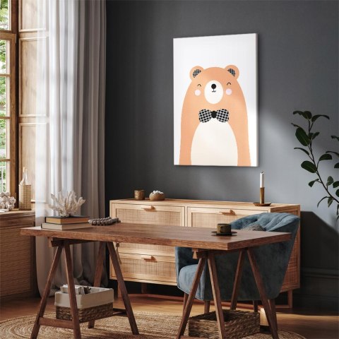 Obraz - Miś w muszce (1-częściowy) pionowy 20x30 Standard