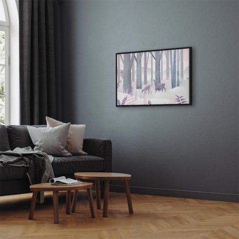 Obraz - Bajkowy las (1-częściowy) szeroki - drugi wariant 120x80 W ramie drewnianej czarnej