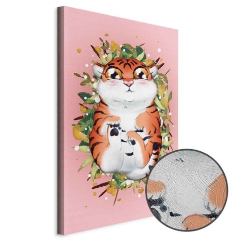 Obraz - Tygrysek na trawie (1-częściowy) pionowy 20x30 Premium Print