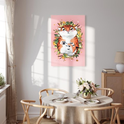 Obraz - Tygrysek na trawie (1-częściowy) pionowy 60x90 Standard