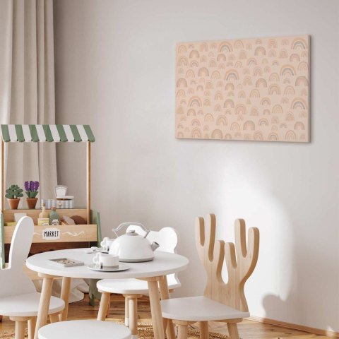Obraz - Sierpniowe niebo - różnej wielkości tęcze w spokojnych kolorach 60x40 Standard