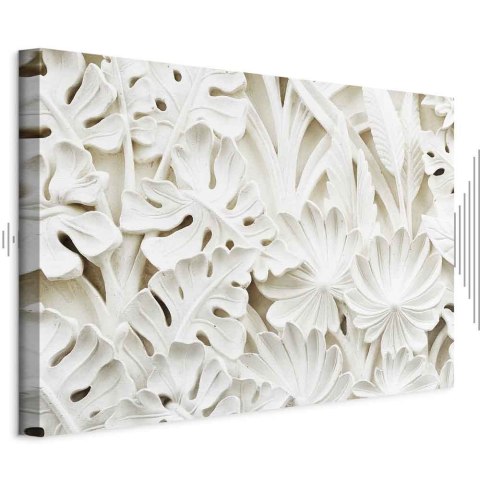Obraz - Ceramiczne liście (1-częściowy) szeroki 120x80 Akustyczny