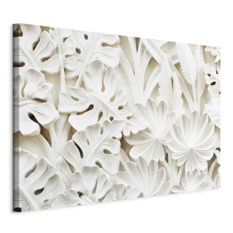 Obraz - Ceramiczne liście (1-częściowy) szeroki 30x20 Na płótnie włoskim