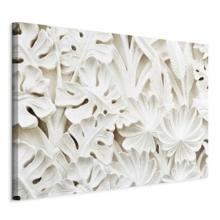 Obraz - Ceramiczne liście (1-częściowy) szeroki 60x40 Standard