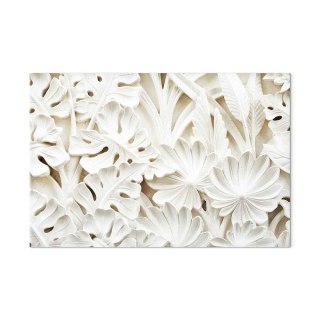Obraz - Ceramiczne liście (1-częściowy) szeroki 90x60 Na płótnie włoskim