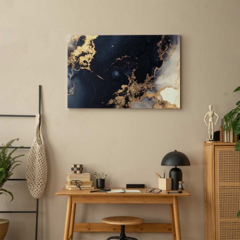 Obraz - Marmur i granat - abstrakcyjny teksturowany wzór inspirowany gwieździstym niebem 30x20 Premium Print