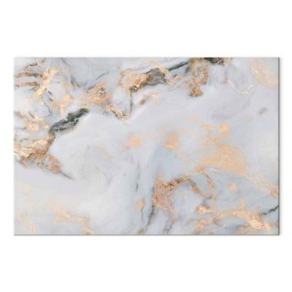 Obraz - Biały kamień - elegancki marmur ze złotymi refleksami 30x20 Premium Print