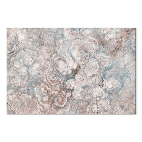 Obraz - Marmurowe kwiaty - naturalna struktura kamienia w pastelowych barwach 30x20 Premium Print
