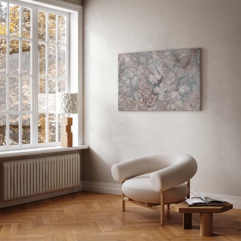 Obraz - Marmurowe kwiaty - naturalna struktura kamienia w pastelowych barwach 60x40 Standard