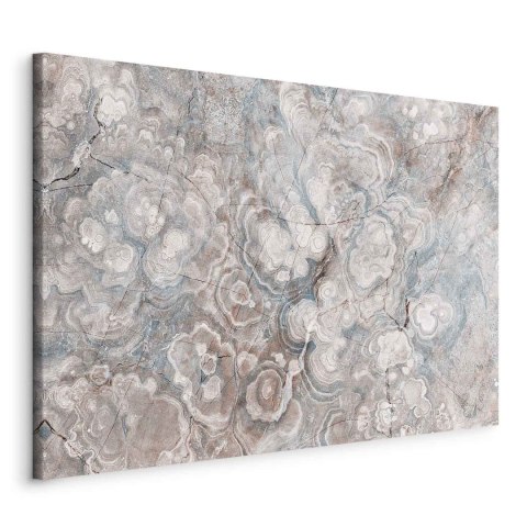 Obraz - Marmurowe kwiaty - naturalna struktura kamienia w pastelowych barwach 90x60 Standard