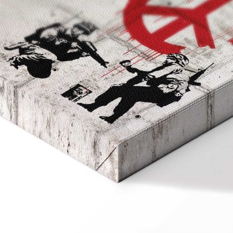 Obraz - Street Crimes: Banksy Art 225x112.5 Na płótnie włoskim