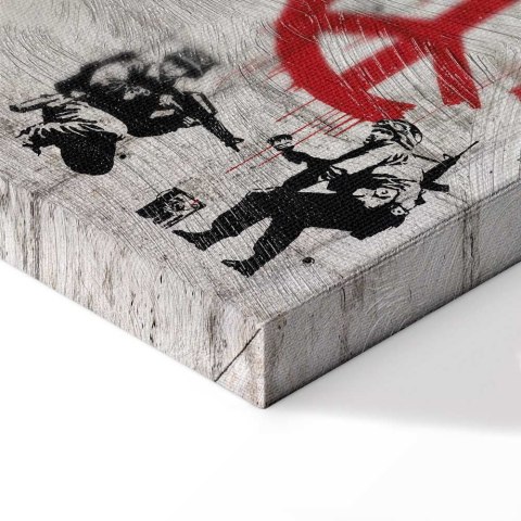 Obraz - Street Crimes: Banksy Art 225x112.5 Premium Print