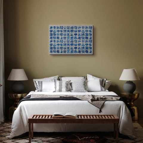 Obraz - Płytki azulejos - tradycyjne ceramiczne portugalskie kafle 30x20 Akustyczny