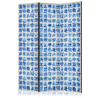 Parawan - Ceramiczne kafelki - tradycyjne portugalskie niebieskie płytki azulejos 135x172 Akustyczny