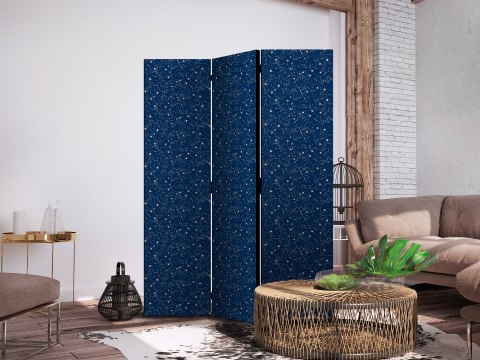 Parawan - Kosmiczne Inspiracje - wzór z gwiazdami i konstelacjami na ciemnym tle 135x172 Jednostronny