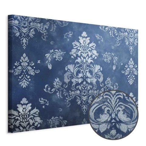 Obraz - Ornament retro dekoracyjny motyw w przetartych błękitach 30x20 Premium Print