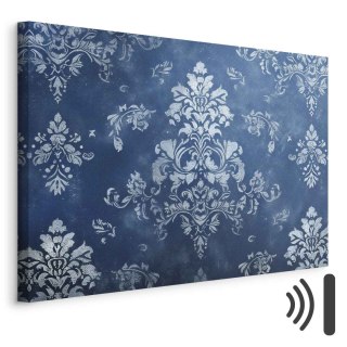 Obraz - Ornament retro dekoracyjny motyw w przetartych błękitach 90x60 Akustyczny
