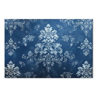 Obraz - Ornament retro dekoracyjny motyw w przetartych błękitach 90x60 Na płótnie włoskim