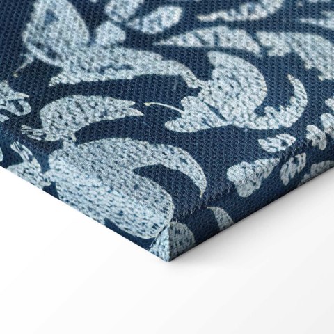 Obraz - Ornament retro dekoracyjny motyw w przetartych błękitach 90x60 Standard
