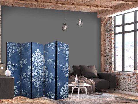 Parawan - Ornament retro - dekoracyjny motyw w przetartych błękitach 225x172 Akustyczny