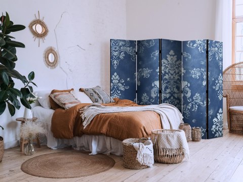 Parawan - Ornament retro - dekoracyjny motyw w przetartych błękitach 225x172 Akustyczny