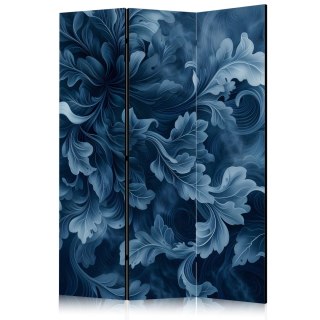 Parawan - Ornamenty abstrakcyjne - ciemnoniebieskie wiktoriańskie liście 135x172 Akustyczny