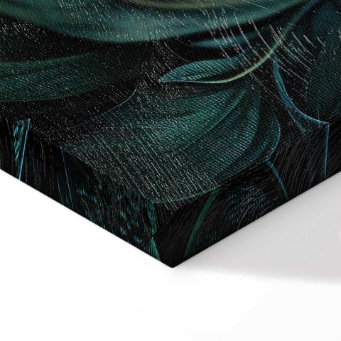 Obraz - Ciemnozielone wiktoriańskie liście: botaniczna rzeźbiona kompozycja 60x40 Premium Print