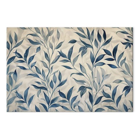 Obraz - Liście w niebieskich kolorach delikatny motyw botaniczny 60x40 Akustyczny