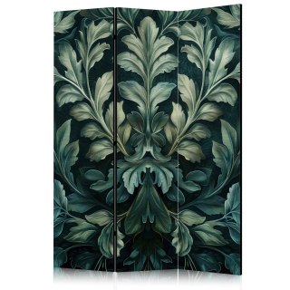 Parawan - Ciemnozielone wiktoriańskie liście - botaniczna rzeźbiona kompozycja 135x172 Akustyczny