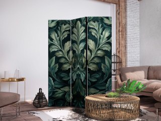 Parawan - Ciemnozielone wiktoriańskie liście - botaniczna rzeźbiona kompozycja 135x172 Dwustronny