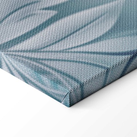Obraz - Ornamenty w przetartych zgaszonych turkusach: delikatny wzór roślinny 60x40 Standard