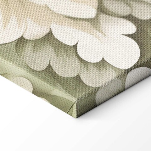 Obraz - Retro vintage kwiaty w delikatnych kolorach kremowych i zielonych 30x20 Standard
