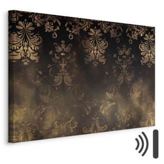 Obraz - Ornamenty barokowe w spatynowanym złocie i w brązach: retro motyw 120x80 Akustyczny