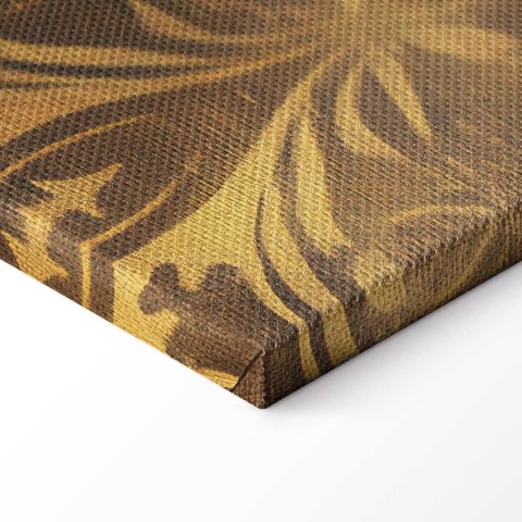 Obraz - Ornamenty barokowe w spatynowanym złocie i w brązach: retro motyw 30x20 Standard
