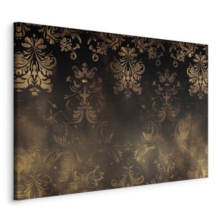 Obraz - Ornamenty barokowe w spatynowanym złocie i w brązach: retro motyw 60x40 Standard