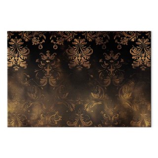 Obraz - Ornamenty barokowe w spatynowanym złocie i w brązach: retro motyw 30x20 Akustyczny