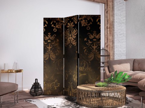 Parawan - Ornamenty barokowe w spatynowanym złocie i w brązach - retro motyw 135x172 Akustyczny