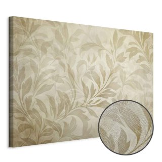 Obraz - Botaniczny motyw z listkami i pnączami w kolorach piaskowych 90x60 Premium Print