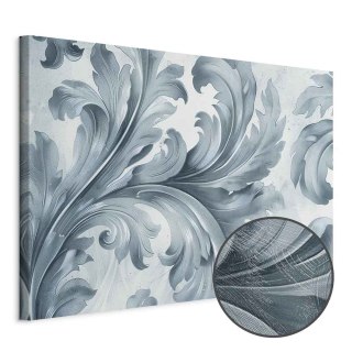 Obraz - Kamienne barokowe ornamenty w jasnych odcieniach szaro-niebieskich 30x20 Premium Print