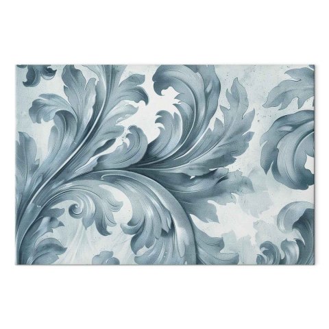 Obraz - Kamienne barokowe ornamenty w jasnych odcieniach szaro-niebieskich 60x40 Akustyczny